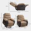 Power Lift Riser Recliner Chair with High Back, Remote, Brown