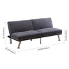 Upholstered 3 Seater Fabric Sofa Bed Sleeper Couch Sofabed Settee Recliner Beds