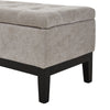 43.3" Upholstered Fabric Bench Bed End Window Seat Ottoman Storage Stool Bedroom