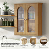 New Bathroom Cabinet With Shelf Wall Mounted For Bathroom wooden color Storage
