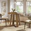 80cm Round Dining Table for 2-4, Farmhouse Wood Kitchen Table Small Coffee Table
