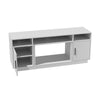 Living Room TV Stand with Electric Fireplace Fire LED Flame Heating Cabinet Unit