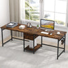 200 cm Extra Long Computer Desk, Double Writing Table Study Desk with 2 Drawers