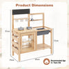 Mud Kitchen for Kids Outdoor Patio Wooden Pretend Play Kitchen with Sink
