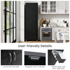 Modern Utility Storage Organizer Double Door Tall Storage Cabinet-Black
