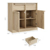 80cm Buffet Cabinet w/ 2 Drawers and 2 Doors, Wooden Sideboard Storage Cupboard