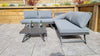 Signature Weave Kimmie Grey Outdoor Garden Adjustable Corner Sofa Set RRP £1066
