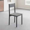 4pcs Dining Set MDF Board Metal Frame Dining Chairs & Dining Table & Bench Grey