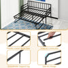 Single Size Metal Sofa Bed Frame with Trundle-Black