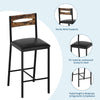 3-Piece Dining Table Set with Storage Shelves,Kitchen Table with 2 Padded Chairs