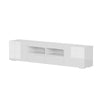 200cm All High Gloss White TV Stand Cabinet Unit Doors Storage with LED Cupboard