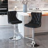 Velvet Swivel Bar Stools Set of 2 Swivel Kitchen Barstools Bar Chairs Grey Black
