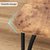 Dining Table Set for 2 with Cushioned Chairs,Brown Compact Kitchen Table Set