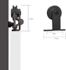 Sliding Barn Door Kit Double Door Track System Basic Black Closet Hardware 10FT