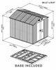 Metal Garden Shed 6 X 4, 8 X 4, 8 X 6, 10 X 8 Garden Storage WITH FREE BASE New