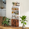5-Tier Bookcase, Tall Bookshelf w/ Adjustable Shelf, Refurbished