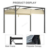 Pergola Steel Frame 3x2M PE Canopy Adjust Shade Pergola Shelter Backyard Beige