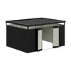 Galvanised Metal Garden Shed Outdoor Tool Storage House with Lockable Door Black