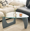 Rimdoc Clear Glass Coffee Table - Grey High Gloss Designer Living Room Table