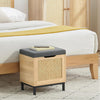 Wooden Entryway Bench with Seat Cushion, Storage Chest for Hallway Dorm