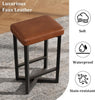Bar Stools Set of 4 Counter Height Backless Barstool Upholstered PU Leather Seat