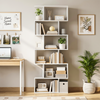6 Tier Bookcase with Shelf Unit for Storage Bookshelf Display Living Room Office