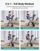 MERACH 4 in 1 Foldable Stationary Exercise Bike with Exclusive APP for Home Gym