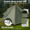 2-Person Green Camping Cot Tent Foldable Off-Ground Camping Combo