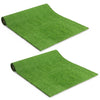 2pcs Artificial Grass Turf with Self-draining Fake Grass Mat 1m x 4m