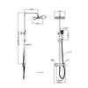 Thermostatic Shower Mixer Bathroom Square Shower Set Exposed Valve Black