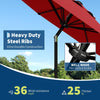 2.7M Garden Parasol Sun Shade Canopy Patio Outdoor Umbrella Crank Tilt UPF 50+