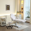 White Massage Table Bed Hydraulic Couch Beauty Salon Recliner Chair with Stool