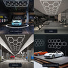 14 Hexagon LED Lighting Detailing Garage Workshop Retail Car Showroom w/Border