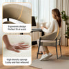 Set of 2 Leather Dining Chairs Modern Kitchen Dressing Room Bedroom Padded Seat