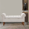 Beige Chesterfield Upholstered Ottoman Storage Box, End of Bed Storage Bench
