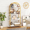 Freestanding Display Storage Organizer Arched Bookshelf