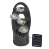 Solar Powered Outdoor Water Fountain Feature LED Lights Garden Statue Decoration