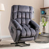 Power Lift Recliner Electric Massage Chair Armchair Single Sofa with Heat Grey