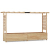 Raised Garden Bed Fir Wood Climbing Planter Box w/2-Sided Trellis