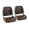 2 Pack Folding Boat Seat Low Back Fishing Captain Boat Seats w/Sponge Padding