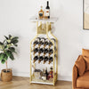 Metal Rack Cabinet Floor Bottle Storage Holder Stand Display Shelf