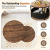 Round Coffee Table Set of 2 80 & 60 CM Circle Cocktail Table-Coffee