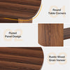 Oval Coffee Table, 2-Tier Modern Coffee Table Accent Center Table with Storage