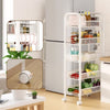 5 Tier Metal Kitchen Trolley - 4×360° Casters Rolling Storage Cart for Laundry
