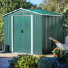 8x8 FT Peak Roof Steel Storage Shed, Pre-drilled Steel Panels, Outdoor Tool Shed