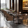 Set of 2 Leather Dining Chairs Modern Kitchen Dressing Room Bedroom Padded Seat