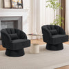 360° Swivel Accent Chair Upholstered Barrel Chair w/Striped Backrest Living Room