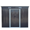 8x4ft Metal Garden Shed Tool Storage Shed Outdoor With Free Base Foundation Vent