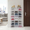 24Pcs Shoe Box Clear Storage Case Foldable Sneaker Container Organizer Stackable