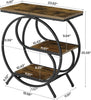 3-Tier Industrial End Table, Rustic Small Rectangle Side Table for Living Room